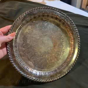 Vintage silver plated platter tray